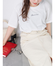 ロゴ刺繍Tシャツ