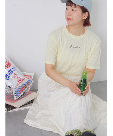 ロゴ刺繍Tシャツ