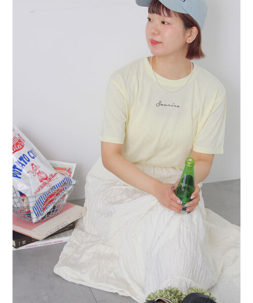 ロゴ刺繍Tシャツ