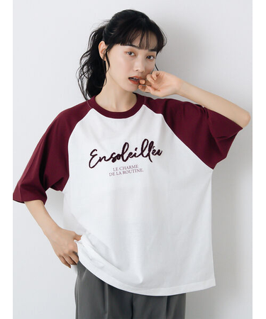 歯ブラシ刺繍ラグランT