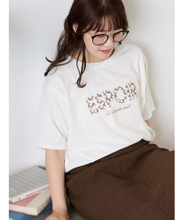 ◎発泡ロゴTシャツ