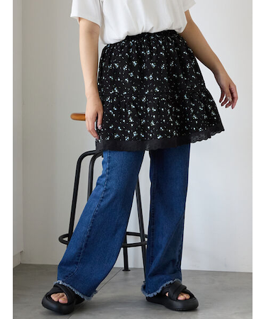 柄アソートギャザーミニスカート