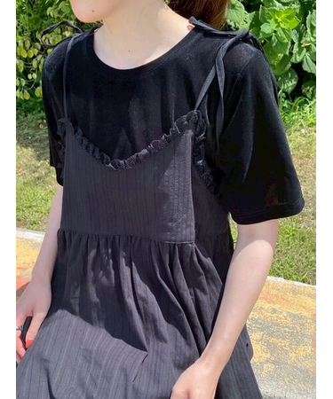 ベロア半袖カットソー