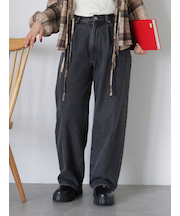 ワンタックストレートデニムパンツ