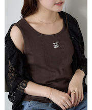 ワンポイント刺繍タンクトップ