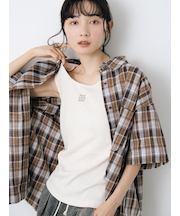 ワンポイント刺繍タンクトップ