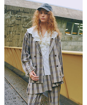 袖リボンダブルジャケット