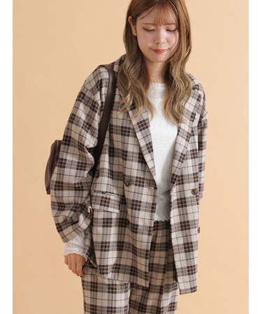 袖リボンダブルジャケット