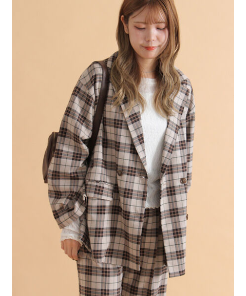 袖リボンダブルジャケット