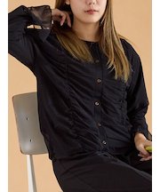 チュールレイヤードカーディガン