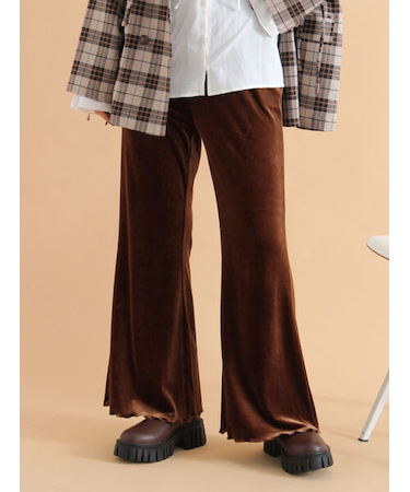 ベロアフレアパンツ