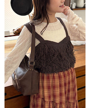 ループ編みニットビスチェ