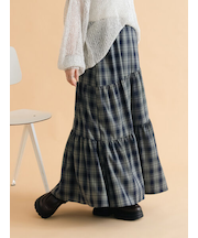 チェックティアードスカート