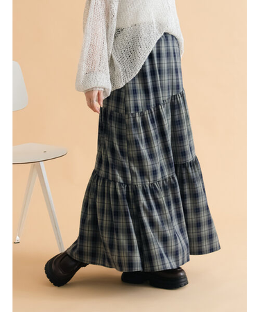 チェックティアードスカート