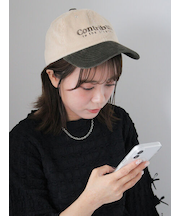 ウォッシュ加工コーデュロイキャップ