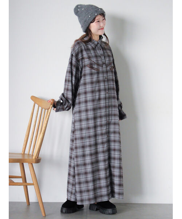 ウエスタンシャツワンピース