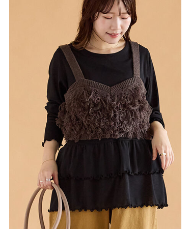 シアースラブフリルカットソー