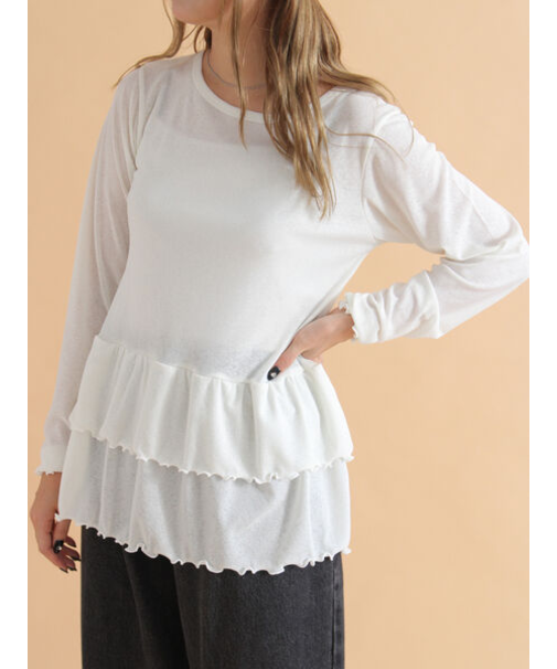 シアースラブフリルカットソー