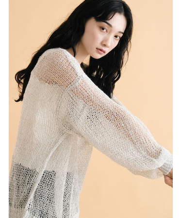 モヘアタッチシアーニット