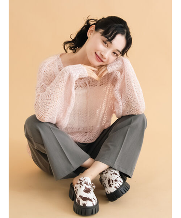 モヘアタッチシアーニット