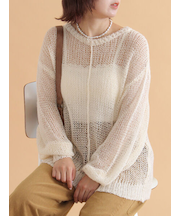 モヘアタッチシアーニット
