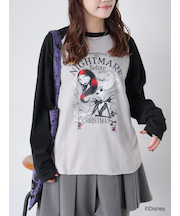 【Disney】ナイトメアー・ビフォア・クリスマス/ラグランTシャツ