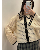 ◎襟付きカーディガン