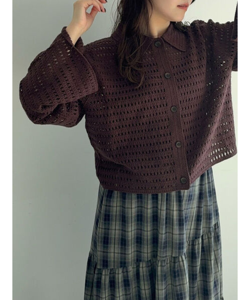 ◎襟付きカーディガン