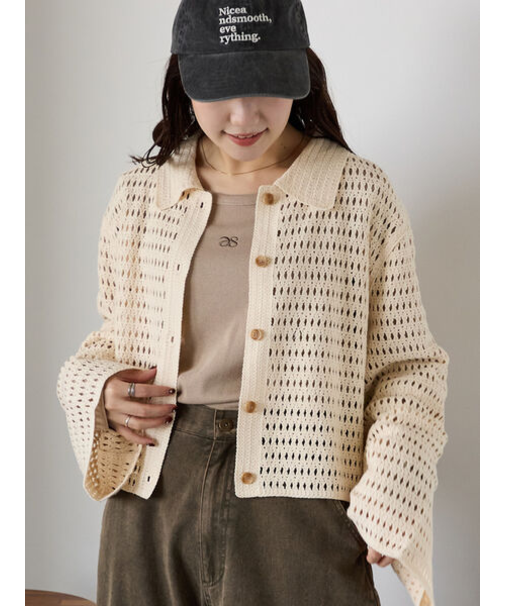 ◎襟付きカーディガン