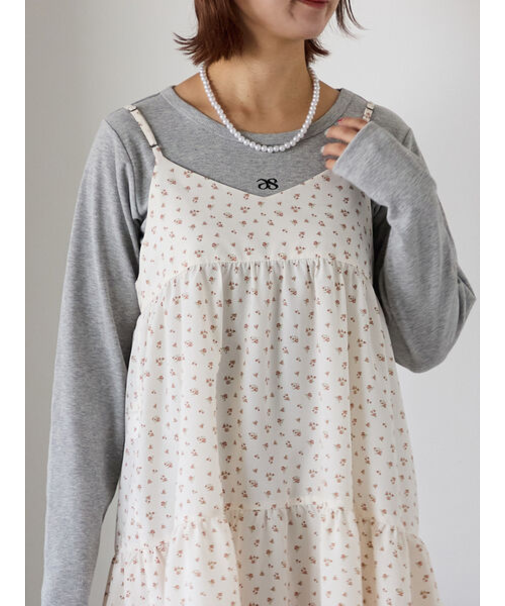 ワンポイント刺繍クルーネックカットソー