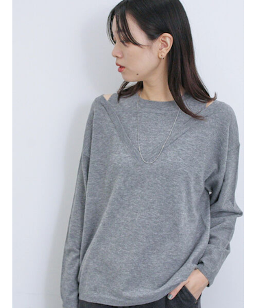 ◎レイヤードライクニットプルオーバー