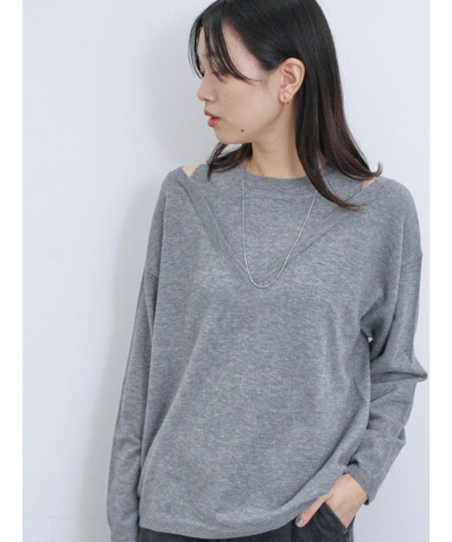 ◎レイヤードライクニットプルオーバー