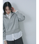 ラメ裏毛ハーフジッププルオーバー
