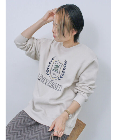 裏起毛ロゴ刺繍スウェット