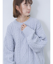 【帯電防止】マットモールニットプルオーバー