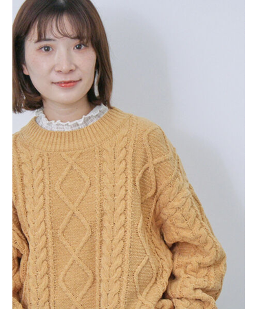 【帯電防止】マットモールニットプルオーバー