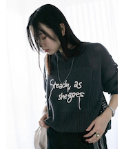 ロゴメッシュニットプルオーバー