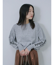 ◎袖ロゴニットプルオーバー