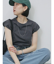 ハシゴレース付きフレンチTシャツ