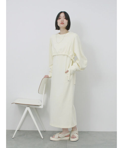クロップドレイヤードワンピース