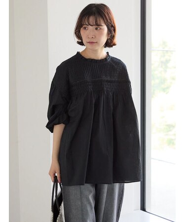 ◎ピンタックギャザーブラウス