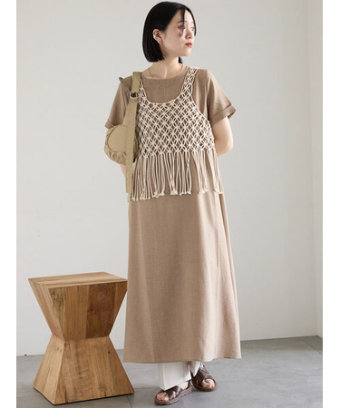 リネンタッチマキシワンピース