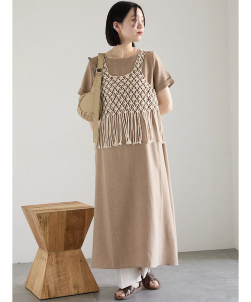 リネンタッチマキシワンピース