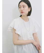 【Made in India】シャーリングブラウス