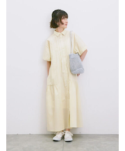 ◎サイドギャザーシャツワンピース