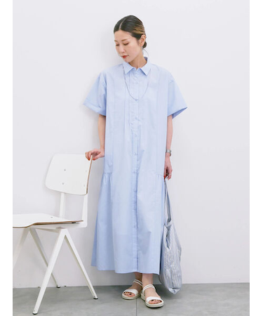 ◎サイドギャザーシャツワンピース