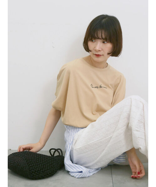 ◎【接触冷感】ロゴプリントチュニック