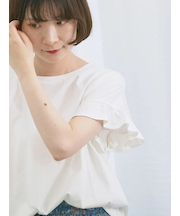 【USAコットン】フリルTシャツ