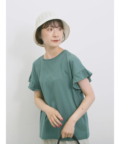 【USAコットン】フリルTシャツ