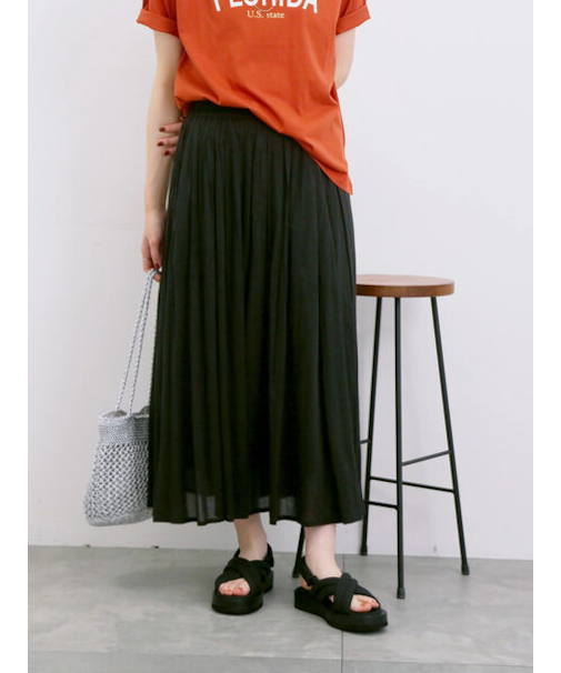 【Made in India】ボイルギャザースカート